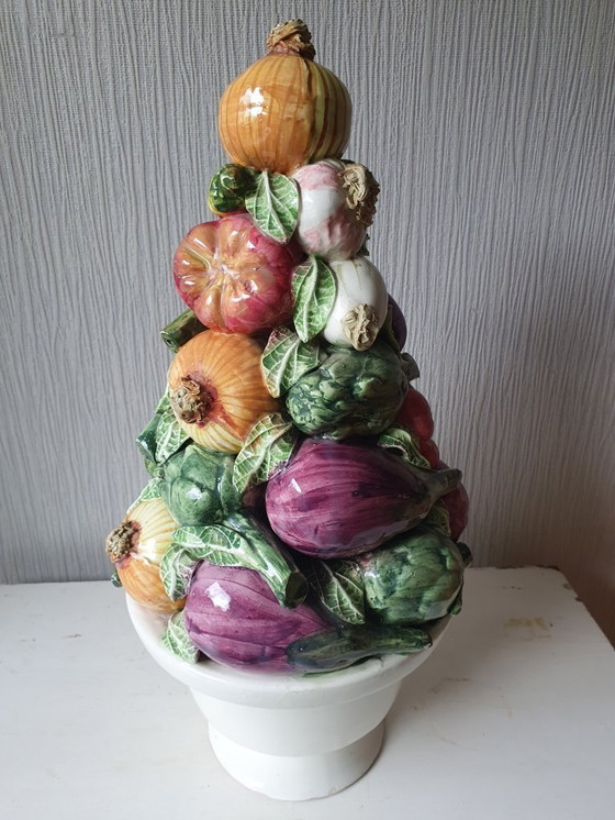 Image 1 of Spanish ceramic vegetable tower 37 cm
