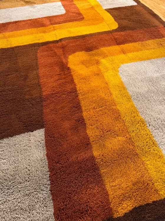 Image 1 of Tappeto vintage stile era spaziale 1,70x2,30 m anni '60 '70 '80