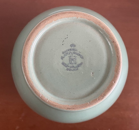 Image 1 of Keramikmanufaktur Südholland – Art-déco-Türkisvase