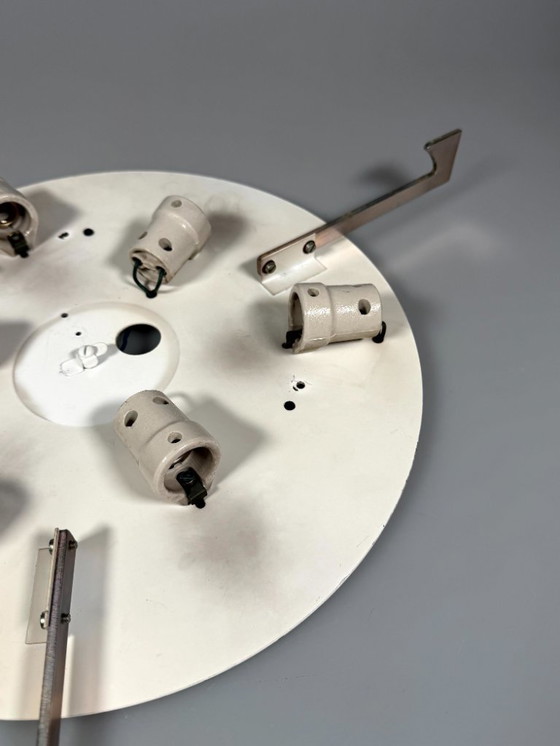 Image 1 of Plafondlamp van ijsglas uit de jaren 60/70 van Kaiser Leuchten Duitsland