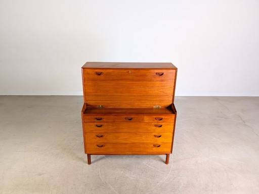 Peter Hvidt Orla Mølgaard-Nielsen Secrétaire Midcentury Søborg en teck