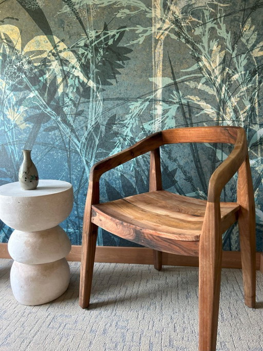 Side table / stool in mineral composite – sculptural form