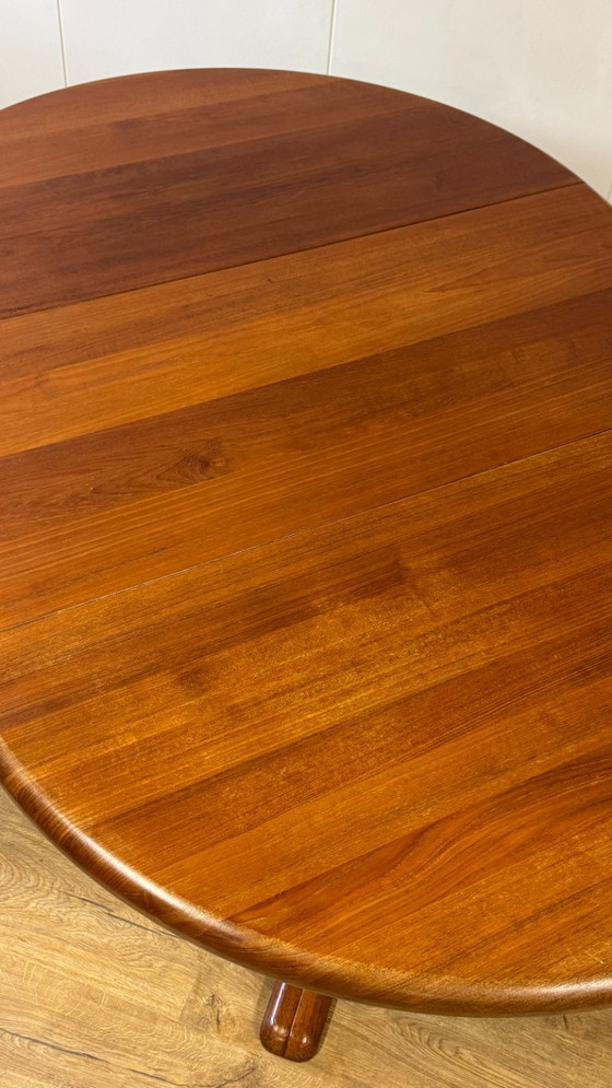 Image 1 of Teak XXL Dining Table, Extendable from Round to Oval, Dyrlund