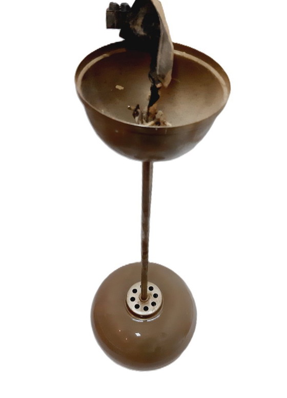 Image 1 of Suspension/plafonnier style Mid-Century, avec abat-jour en verre