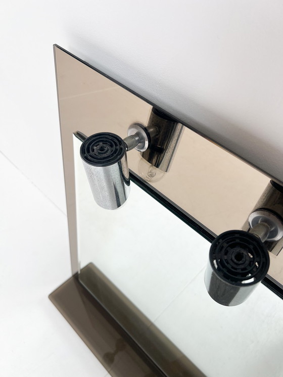 Image 1 of Midcentury Italian Makeup Mirror With Lighting, 1960s