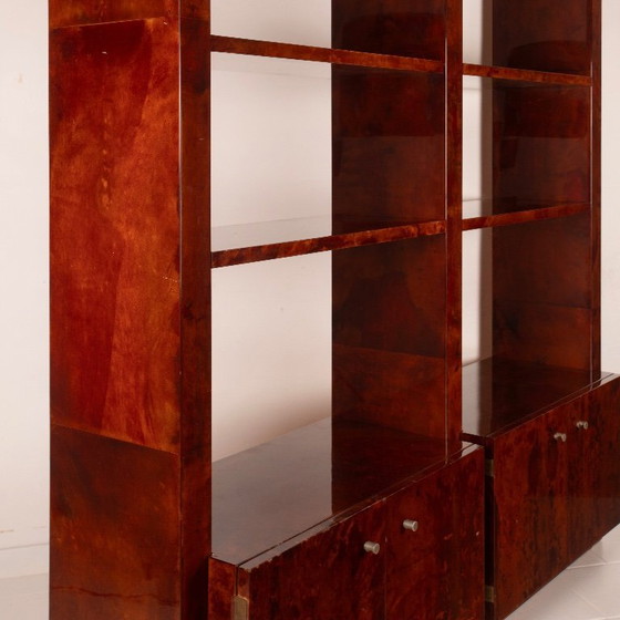 Image 1 of Perkamenten boekenkast van Aldo Tura voor Tura Milano 1960