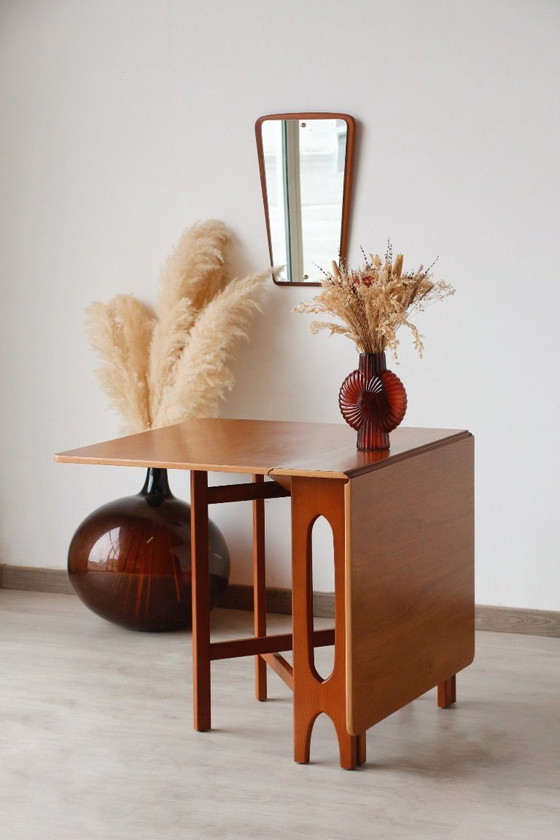 Image 1 of Skandinavischer Klapptisch - Bendt Winge – Teak und Buche – 1950er/60er Jahre