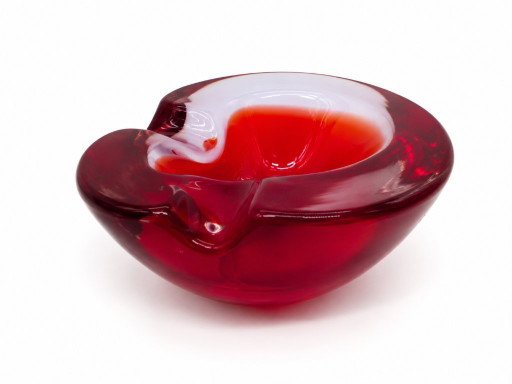 Posacenere/portagioie in vetro di Murano, Sommerso Rouge, Seguso Murano, Italia, circa 1960 – schalen, Glass