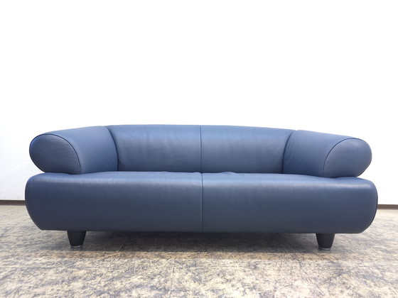 Image 1 of Divano di design in pelle grigio-blu De Sede DS 91