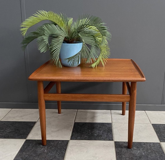 Mesa de centro cuadrada de teca diseñada por Grete Jalk para Glostrup, Dinamarca, década de 1960. (photo 13 of 13)