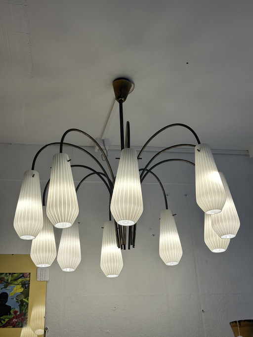  Prachtige Vintage Opaalglas Kroonluchter Plafond Hanglamp Prachtige Vintage Opaalglas Kroonluchter Plafond Hanglamp 1/5 Prachti