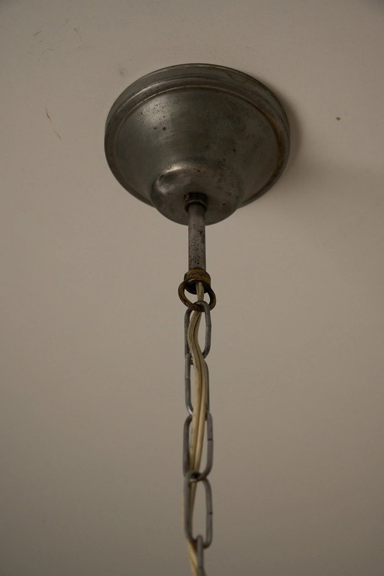 Lampadario in vetro a dodici tubi con motivo a spirale, Italia, anni '60, Plafoniere, Metallo (foto 7 di 9)