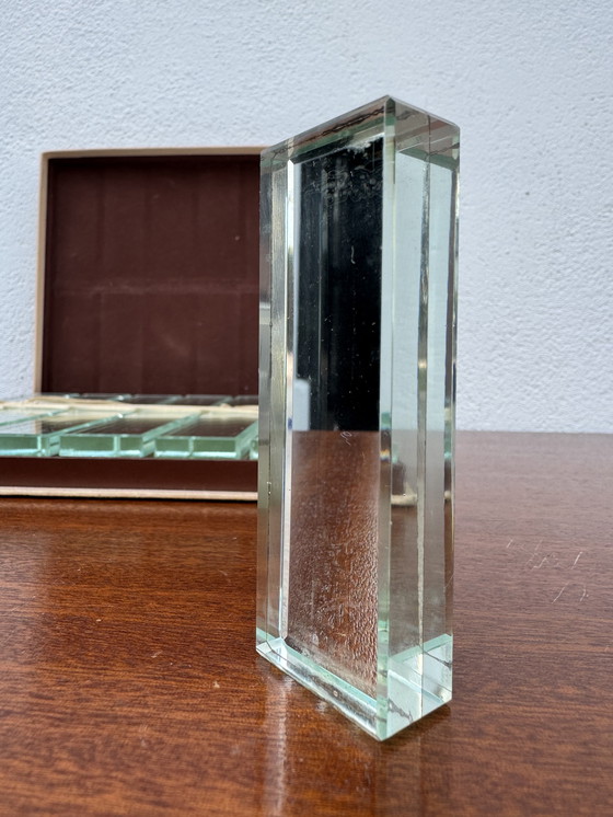 Image 1 of Art Deco messenhouder van spiegelend kristal