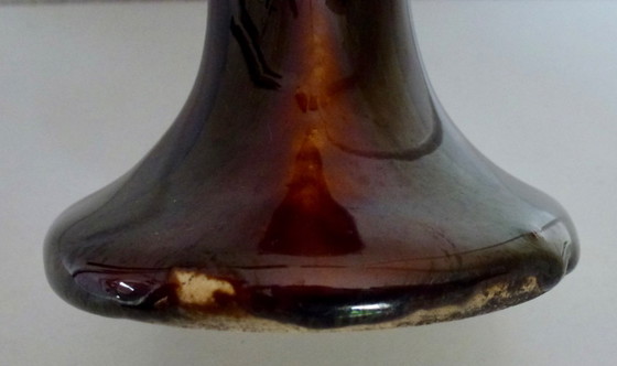 Set de Jarrones Antiguos Art Deco Thulin con Esmalte Goteado (1923-1935). – Ceramic (photo 7 of 9)