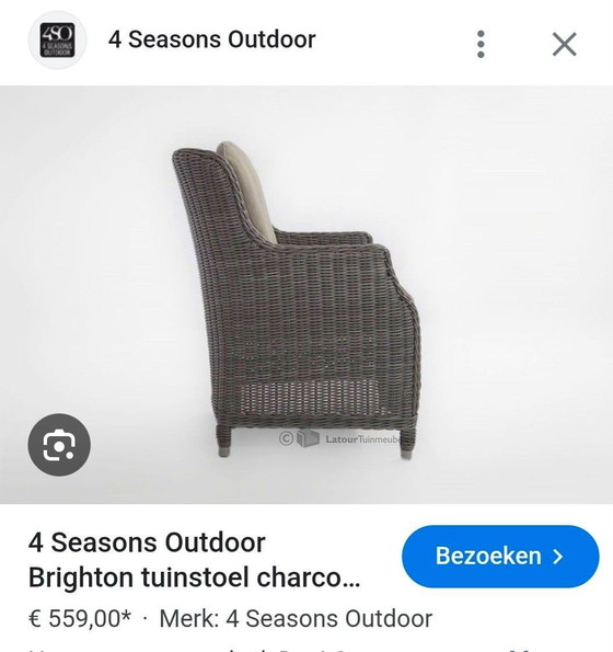 Image 1 of 4SO Brighton Gartenstühle, 6-teilig, für alle Jahreszeiten geeignet