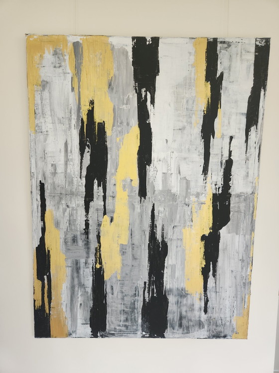 Image 1 of Beautiful Large Abstract Painting 'Black is Gold Nº5' – Ararat (2022) - Incl. Certificate