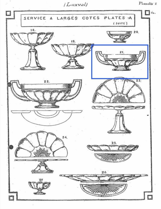 Image 1 of Val Saint Lambert - Bol Art Déco - Luxval - Décoration dorée