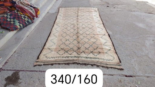 Handgeknoopt Berber kleed wol 340x160cm