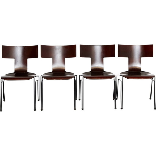 Set di 4 sedie vintage "Anziano" di John Hutton per Donghia, 1989