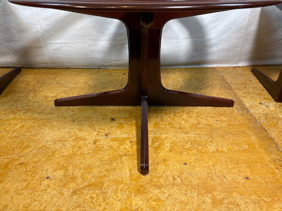 Vintage G-Plan Round Coffee Table & 4 Nested Stools | 1970s | Mahogany & Glass | Mid-Century Retro Design A (photo 15 of 18)