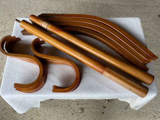 Image 1 of Appendiabiti in piedi, vintage, di metà secolo, in legno di Bentwood di Baumann, anni '60