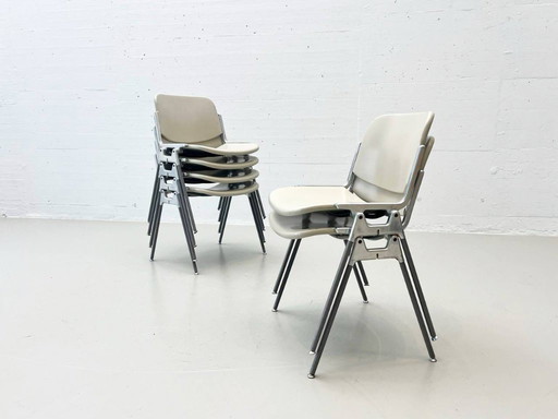 Set van 6 stoelen model DSC106 van Giancarlo Piretti voor Castelli, jaren 1970