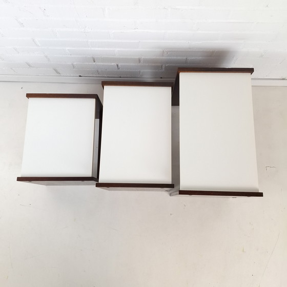 Image 1 of Ensemble vintage de 3 tables d'appoint par Cees Braakman pour Pastoe, 1960/70