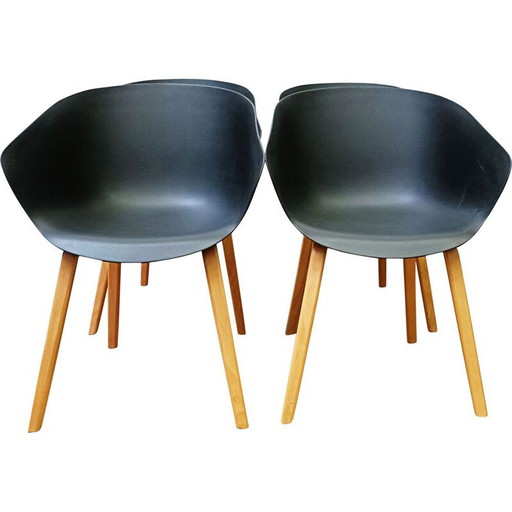 Vintage zwarte plastic stoel