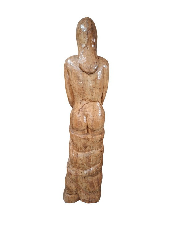Image 1 of Important 20th Century Wooden Sculpture Female Nude '40