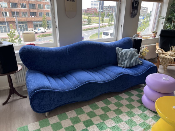 Image 1 of Originele Vintage Bretz "Sharky" Bank – Koningsblauw Velours⁠
