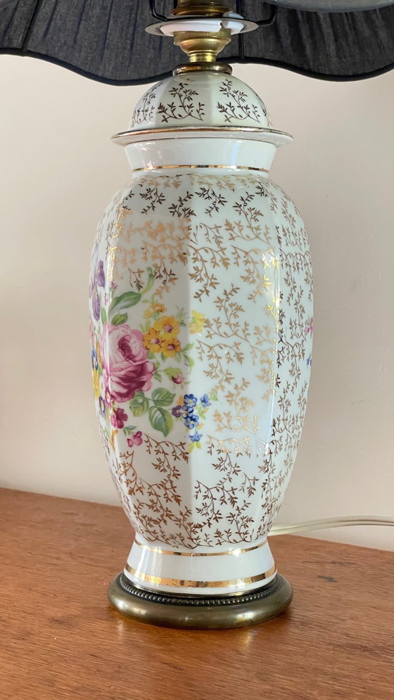 Image 1 of Lámpara de porcelana de Limoges, Francia