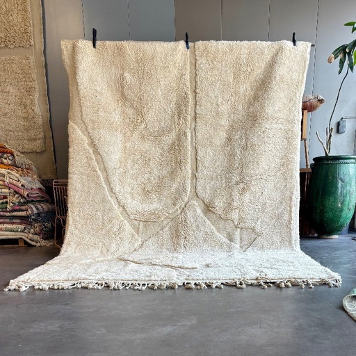 Moroccan Beni ourain Wool Rug 250x360cm - Berber Moroccan Modern Carpet -
