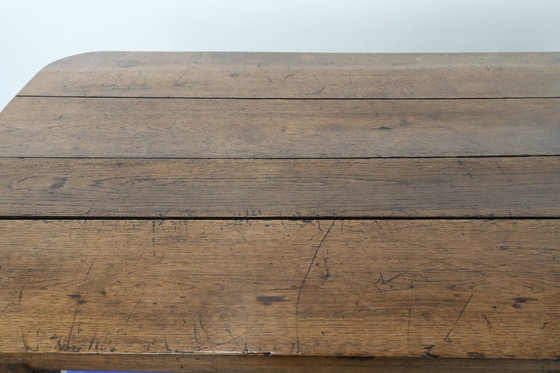 Image 1 of Antique 6 to 8 person dining table with two functional drawers