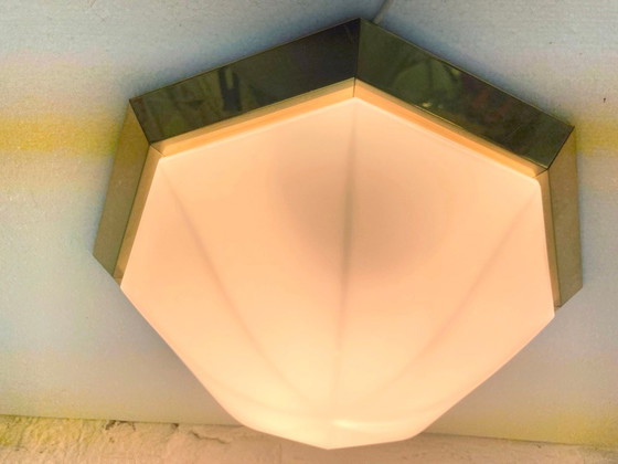 Image 1 of Octagonal ceiling lamp from Glashütte Limburg 70s 80s design