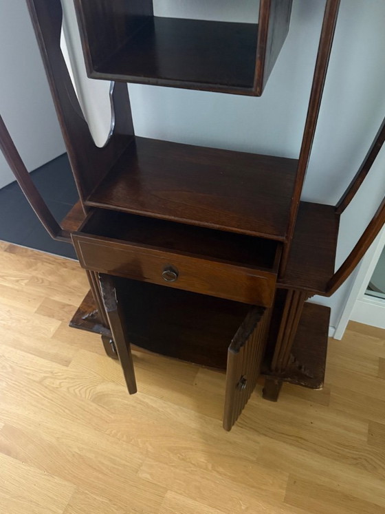 Image 1 of Authentieke oosterse displayplank van teakhout