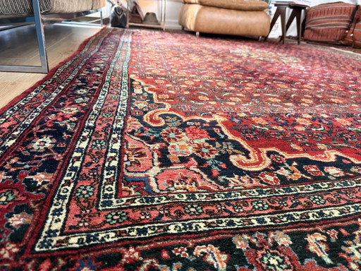 Groot vintage Perzisch Hosseinabad-tapijt – 356 × 242 cm – vloerkleden en tapijten, Wool (photo 2 of 10)