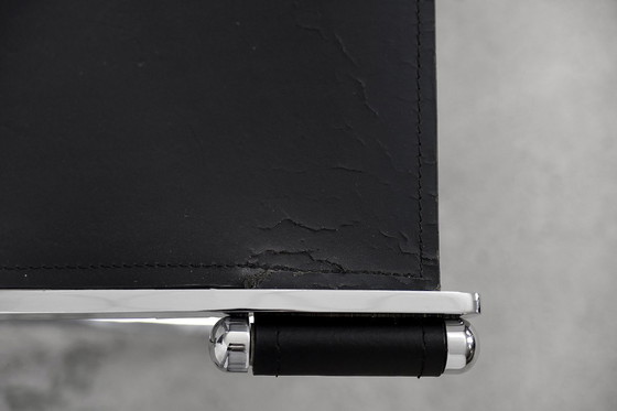 Image 1 of Vintage Minimalist Italian Leather Chair, 1980s