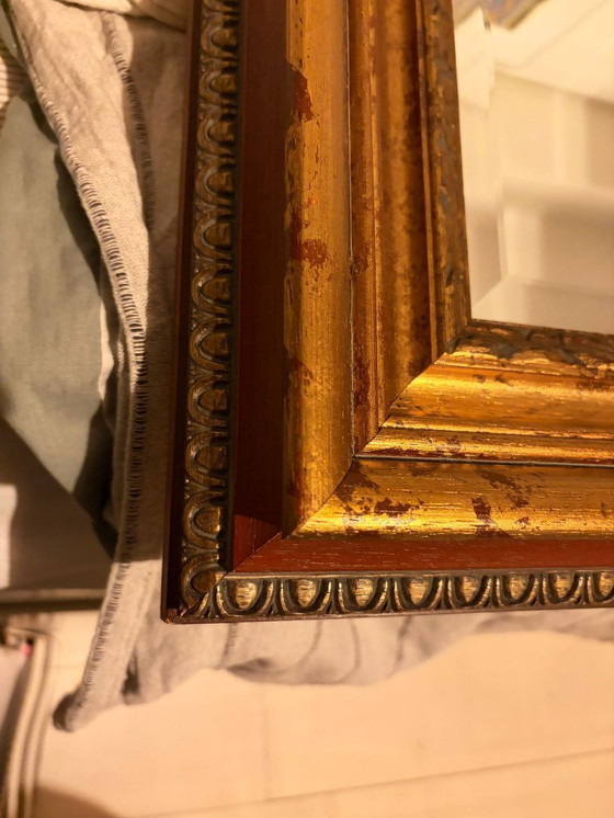 Image 1 of Grande specchio classico con cornice ornamentale color oro: pezzo forte