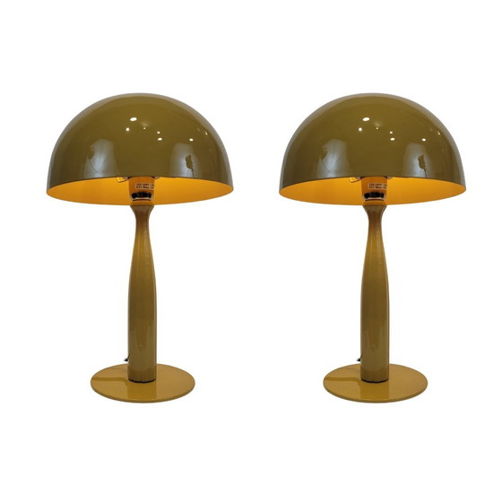 Image 1 of Pareja Lámparas de Mesa, Metal, Color Mostaza, S. XXI – Francia