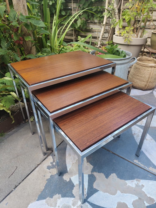 Pastoe Braakman Nesting Set Mimiset – bijzettafels, Metal, Wood