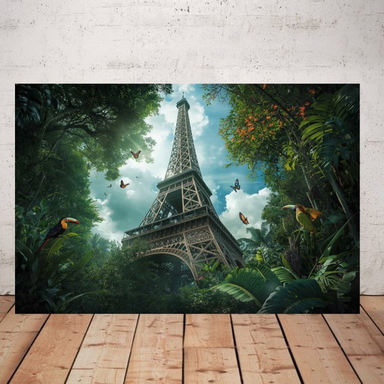 Image 1 of Photo imprimée sur plexiglass / La tour Eiffel en amazonie