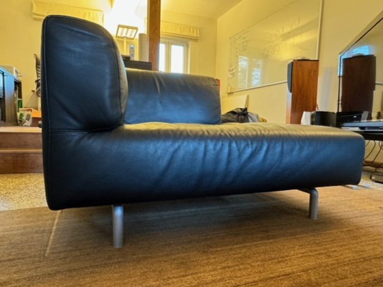 Image 1 of Cassina Met 250 3-Sitzer Sofa + Chaise Longue In Schwarz Leder