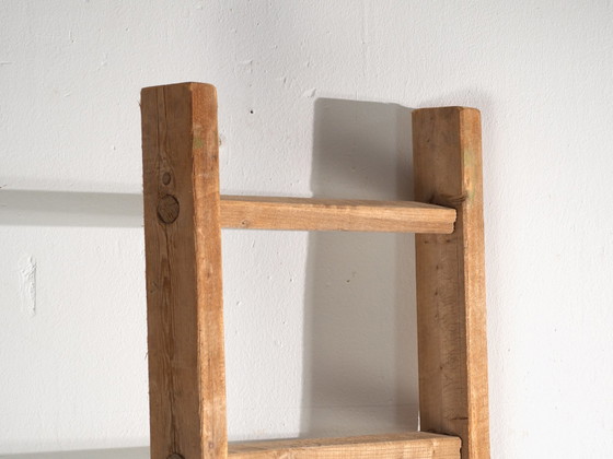 Scala antica in legno di pino, Europa centrale, circa 1920, Oggetti decorativi, Rustic (foto 4 di 6)