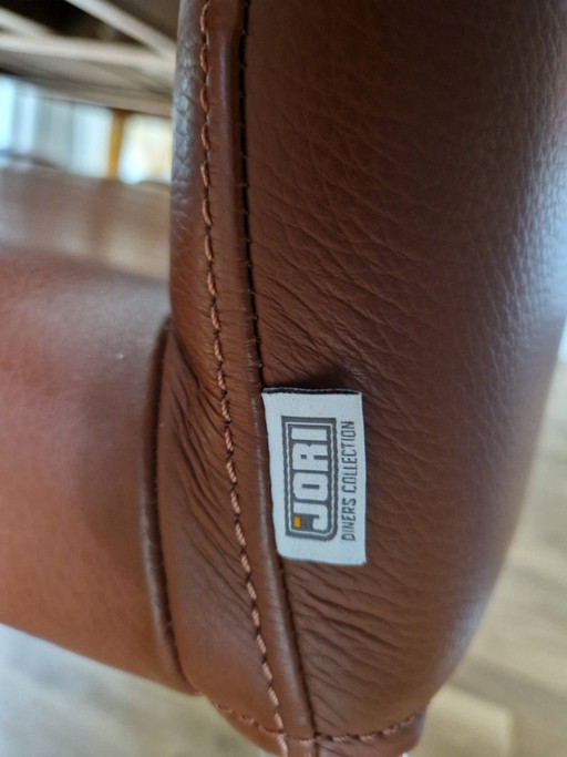 6 X Prachtige Lederen Eetkamerstoelen - Jori - Cognac/Roodbruin – Leather (photo 2 of 7)
