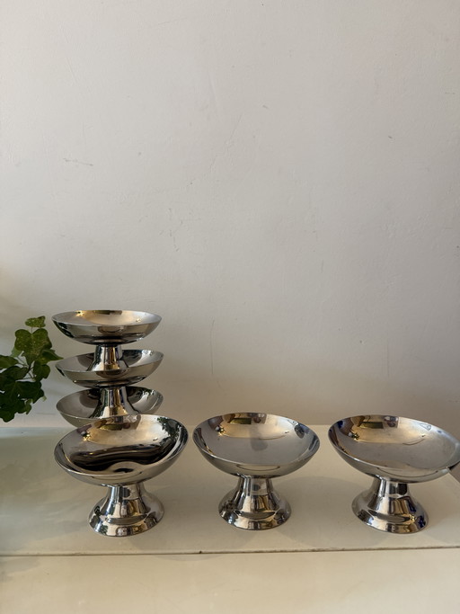 Set of 6 Chrome coupes