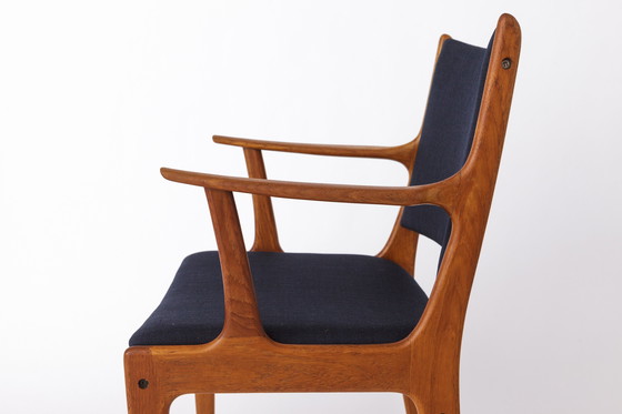 Image 1 of Pair of Danish Armchairs by Johannes Andersen | 1960s Teak & Marine Blue Upholstery | Mid-Century Modern Design