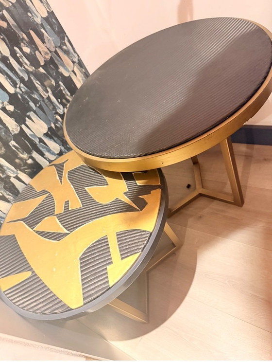 Image 1 of 2 Romeo abstract side tables by Chiara