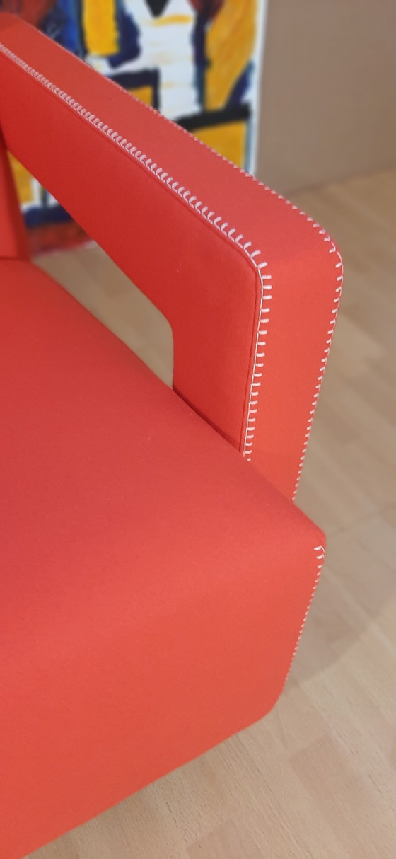 Image 1 of Cassina 2 Poltrona 637 Utrecht Nuova Mai Usata Lampo Rosso Lana 13L