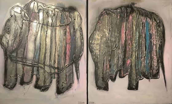 Image 1 of Bear And Elephant Diptych