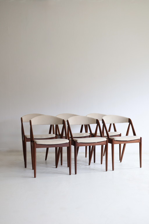 Set of 6 dining chairs model 31, Kai Kristiansen, 1960s